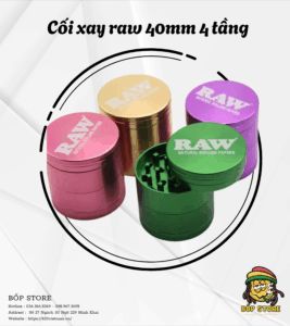 CỐI XAY RAW 40MM 4 TẦNG