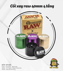 CỐI XAY RAW 40MM 4 TẦNG