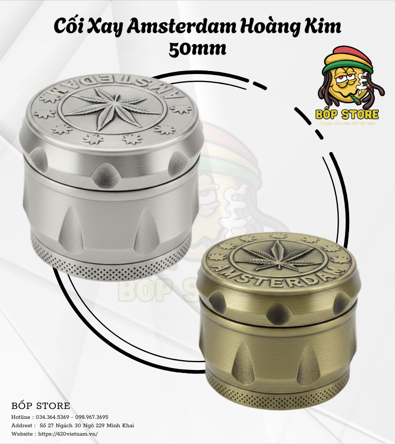Cối Xay Amsterdam Hoàng Kim 50mm