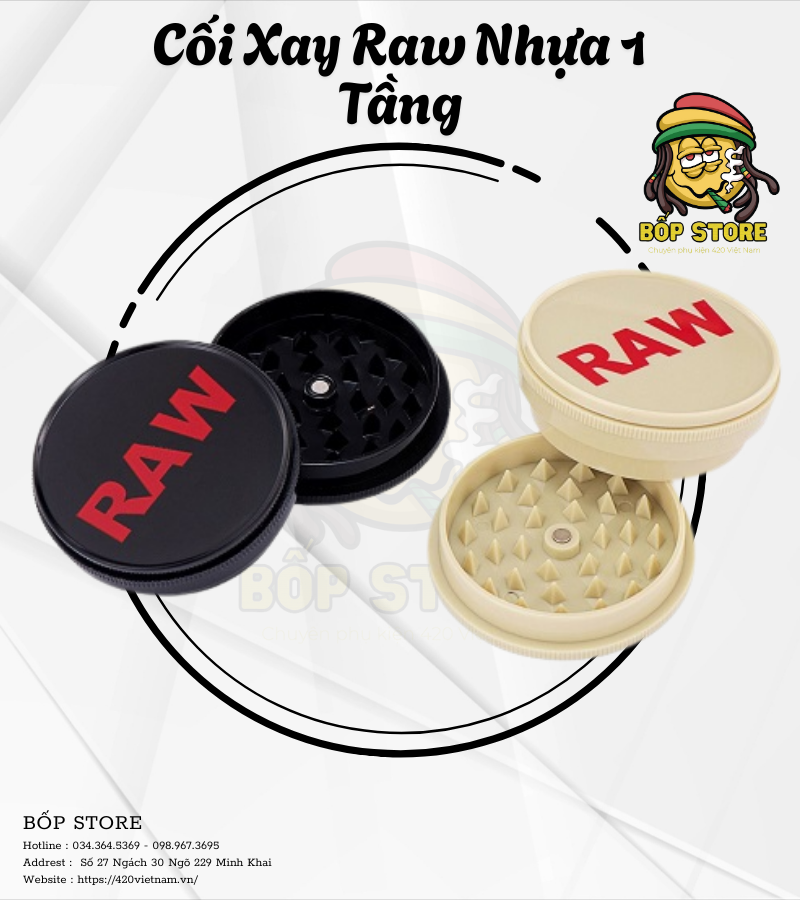 Cối Xay Raw Nhựa 1 Tầng